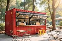 Conteneur de stockage moderne, kiosque de vente, maison conteneur pliable, café-bar personnalisé