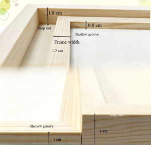 Unfertige Holzbilderrahmen DIY Ton-Bastelprojekte Leere Holzrahmen für Kinder Erwachsene Kunstbedarf Großhandel - Product Image 5