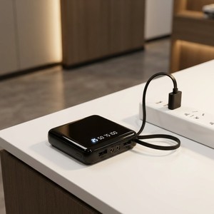 Chargeur portable <span class=keywords><strong>20000mAh</strong></span>, mini batterie externe de poche, charge rapide <span class=keywords><strong>25W</strong></span> PD avec câbles intégrés, écran LED numérique, batterie externe - Product Image 4