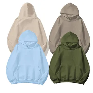 Custom Half High Collar Hoodies Private Label Custom Logo Men 100% Cotton Plain Sweatshirts Embroidery Printing Hoodies