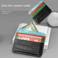 Dompet kartu kredit kulit Pu pria, dompet kulit asli, tempat kartu kredit, Id kulit Pu, kapasitas besar, pesanan khusus, untuk pria, grosir