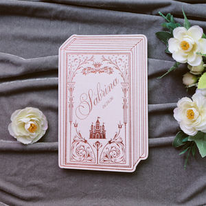 Cartes d'invitation de <span class=keywords><strong>mariage</strong></span> personnalisées en forme de livre en velours avec un design de château pour les mariages et les fêtes d'anniversaire, <span class=keywords><strong>papeterie</strong></span> - Product Image 1