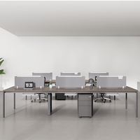 Mobilier de bureau moderne Bureau d'ordinateur Poste de travail 2 personnes 1 personne Bureau poste de travail