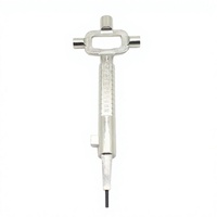 Outil d'urgence pour serrurier : extracteur de clé DIY pour réparation de cylindre de serrure de porte, mesure de corps de serrure inversé à tête carrée longue ou courte