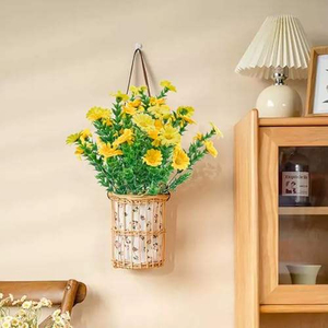 Offre Spéciale : Bouquet de fleurs artificielles, marguerites et roses en plastique, fleurs séchées en tissu de soie, pour jardinières et clôtures. - Product Image 2