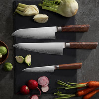 Logo personnalisé 2025 Couteaux de cuisine japonaise de cuisine commerciale Ensemble de couteaux de chef allemand de 8 pouces Couteau de chef professionnel en cuivre Damas