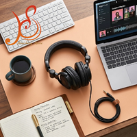Casque de studio DJ professionnel filaire supra-auriculaire, pliable et pivotant