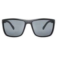 Lunettes de soleil polarisées TR90 à monture carrée classique noire de haute qualité, design unisexe tendance, monture intégrale légère, logo personnalisé
