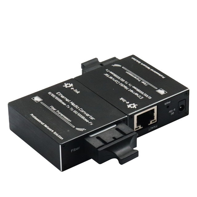 Micro 1 Port Gigabit Ethernet Media Converter POE RJ45 SC Fiber 20km Transmission USB C Powered for Network Switch Extension