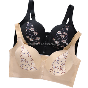 Women's High Fashion Floral Printed Summer Bras Push-up Front Buckle Bra Adjustable Straps Button Thin Breathable Lingerie - Product Image 3