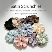 Élastiques à cheveux en satin de soie de haute qualité CHENGHE avec impression de logo personnalisé pour femmes, grands bandeaux pour cheveux, accessoires pour cheveux