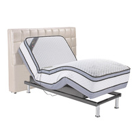 Lit intelligent avec application de contrôle, cadre de lit réglable king size, base de lit électrique réglable pour hôtel avec moteur Okin, lit en métal