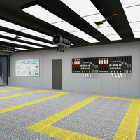 Station de lavage de voitures électrique clé en main avec marquages de sécurité et rangement organisé des outils pour des opérations efficaces