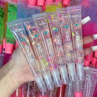 Base de gloss à lèvres vegan très demandée, gloss brillant, gloss repulpant scintillant en tube souple aux fruits pour revendeurs