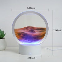 Lampe de Bureau Moderne 3D LED, Tableau de Sable Dynamique et Lumineux, Peinture Cinétique d'Art en Quicksand