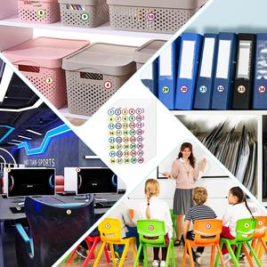 Etiquetas numeradas 1-40 <span class=keywords><strong>con</strong></span> puntos, impermeables/resistentes al aceite/resistentes a desgarros, etiquetas numeradas extraíbles, adecuadas para cajas de almacenamiento - Product Image 6