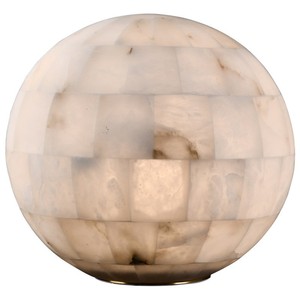 Lámpara de mesa de mármol lateral de alabastro decorativa para restaurante moderno, lámparas de mesa de lujo para sala de lectura, mesita de noche, sala de estar - Product Image 1