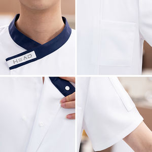 Uniforme de chef de hotel personalizado al por mayor para restaurante chaqueta de trabajo personalizada uniformes de trabajo de catering - Product Image 4