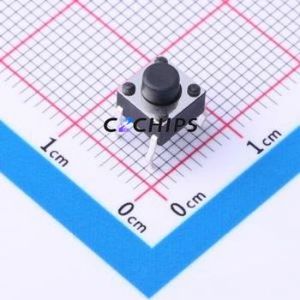TSD001A05518A03 Tactile Switch Through hole Component (THT)-4P,6x6mm Switch Round Button 1.8N Through Hole 6mm - Product Image 1