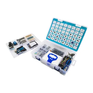 Robotlinking Kit pemula Super termasuk Motor langkah Breadboard SG90 Servo 1602 jumper LCD kompatibel dengan IDE Arduino