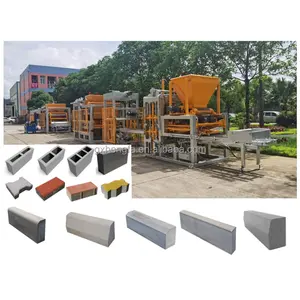 Línea de producción de maquinaria de fabricación de bloques de ladrillo de hormigón de pavimentación automática Máquina de adoquines de piedra de imitación