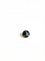 Kancing Jahit Dekoratif Vintage Lapis Resin Epoksi Bentuk Kubah dari Paduan Seng Ramah Lingkungan Deep Blue Gold Line untuk Mantel