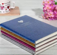 Cahier à paillettes Papeterie en ligne Feuille d'argent Sparkles Pink Glitter journal d'écriture pour les filles