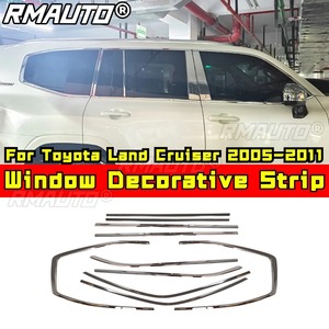 <b>Car</b> Window <b>Decorative</b> Strip Stainless Steel Door Frame Exterior For Toyota Land Cruiser 2005-2011 Body Kit <b>Car</b> Accessories - Product Image 2