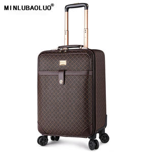Vente en gros Nouveau valise vintage 22 pouces PC Spinner Bagages unisexe PVC affaires Boarding Valise Tige de traction Mot de passe Boîte Homme Femme Voyage - Product Image 2