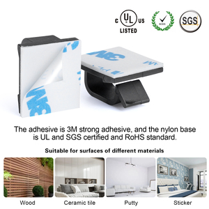 Nhỏ & lớn dính Cáp <span class=keywords><strong>Clip</strong></span> đen nâng cấp dây chủ cho dây Tường Tổ chức quản lý cáp dưới bàn - Product Image 3