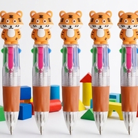 Stylos à bille rétractables polyvalents à pointe en silicone 4 couleurs, ensemble complet, idéaux pour étudiants, école, bureau, journal manuel, marquage quotidien et écriture