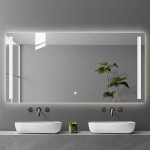 Espejo <span class=keywords><strong>de</strong></span> <span class=keywords><strong>diseño</strong></span> inteligente, luz Led, detección <span class=keywords><strong>de</strong></span> inducción, espejo <span class=keywords><strong>de</strong></span> <span class=keywords><strong>baño</strong></span> antivaho, pantalla táctil rectangular grande - Product Image 5