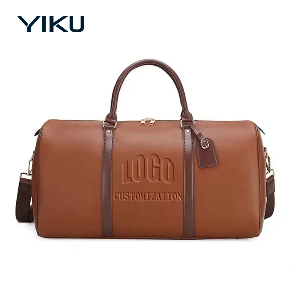 Tùy chỉnh Weekender qua đêm túi da không thấm nước lớn thực hiện trên túi du lịch Tote Túi Duffel cho nam giới PU OEM thời trang unisex chuyến đi