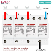 Parafoudre EARU T1 pour protection contre les surtensions, basse tension domestique, 2P 3P 4P, protection contre les surtensions AC 420V 12.5/15/25KA EASPD -D