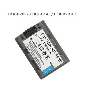 Batería NP-FP50 de 1000mAh para Cámara Sony NP-FP30 NP-FP60 NP-FP70 NP-FP71 NP-FP90 NP-FP91, DCR-SX40 SX40R SX41 HDR-CX105 - Product Image 3