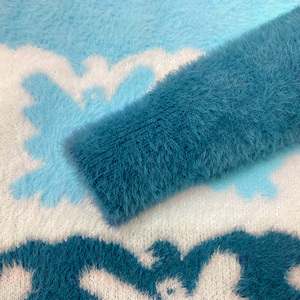 YIYU Maglione in Mohair Blu Lago Morbido e Confortevole, Pullover in Cashmere a Maniche Lunghe, Ultimi Modelli di Maglioni per Ragazze, Ipoallergenico - Product Image 5