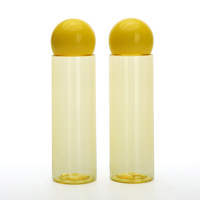 Flacon en plastique PET de 100 ml avec bouchon en forme de champignon et pompe pulvérisatrice, rechargeable, pour emballage cosmétique, nettoyant visage