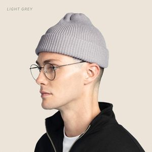 Bonnet de pêcheur classique en tricot court avec revers, bonnet chaud d'hiver unisexe pour adulte, 100 % acrylique, pour le ski - Product Image 5