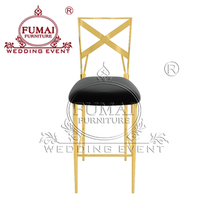 Silla de cocina minimalista de aluminio, taburete de bar dorado para eventos de boda - Product Image 5