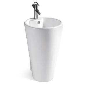 F-08 Creative design bathroom sink basin china vessel sink round slim wash hand basin sinks bathroom unique wash basin