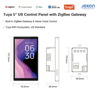 Panneau intelligent Tuya 5 pouces compatible Alexa avec passerelle Zigbee et télécommande