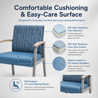 Ensemble de sièges pour hall d'hôpital commercial, canapé de réception en cuir de qualité médicale pour salle d'attente, fauteuil de clinique, OEM ODM