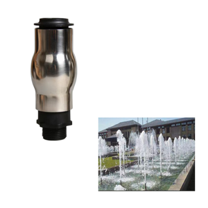 Fuente de Columna Burbujeante de 1 Pulgada con Boquilla de Acero Inoxidable, Moderna, para Jardín, Paisajismo, Montaje en Suelo, para Fiestas al Aire Libre, Acabado Metálico - Product Image 1