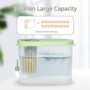 Drink Dispenser for Fridge Beverage Liquid Drink Container Lemonade Stand Juice Jug Cold <b>Water</b> Pitcher with Spigot for Party - Product Image 4