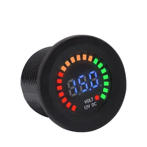 Voltmeter DC Digital Mobil 12V Voltmeter Digital Tampilan Led Kualitas Tinggi untuk Motor Perahu Laut