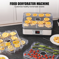 Wallepac Commerciële Dehydrator Machine Fruit Vlees Thuis Gebruik 5 Plastic Dienblad Voedsel Elektrische Citroen Granen Droogmachine Voor Kruiden