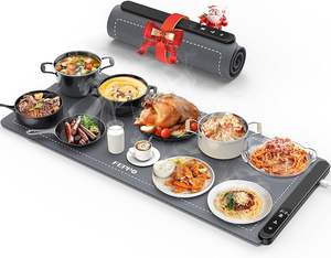 Calentador de Alimentos Plegable de Silicona, Bandeja Calentadora de Platos con Calentamiento Rápido Inteligente, Placa Caliente con Ajuste de Temperatura, Tapete Eléctrico para Calentar Alimentos - Product Image 1