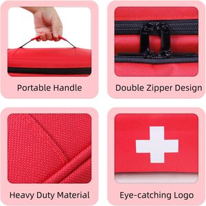 Trousse de premiers secours de luxe en EVA, résistante à l'eau, grande capacité, durable, portable, avec fermeture éclair, pour usage quotidien en extérieur - Product Image 3