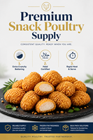 Morsures de poulet frites surgelées de qualité supérieure, certifiées Halal, croustillantes et panées, pour la vente en gros et la restauration rapide