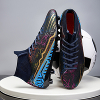 Chaussures de football unisexes à tige haute, crampons longs, légères, respirantes, confortables et durables